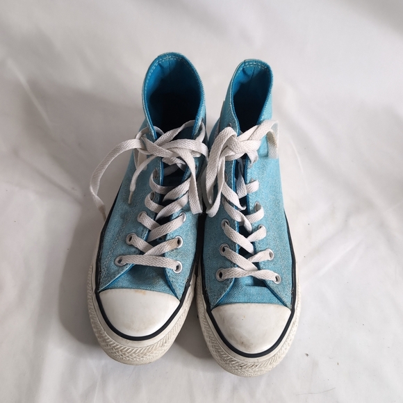 Vintage Converse Chuck Taylor All Star 70  High Top Blue Canvas Sneakers - Picture 2 of 6